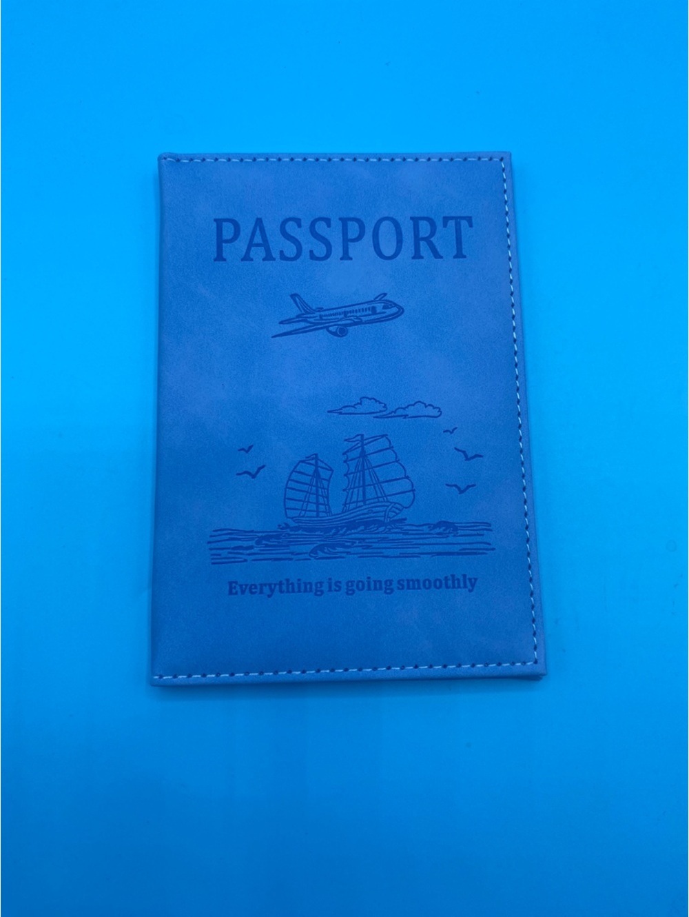 Passport Holder - Blue Travel Passport Cover